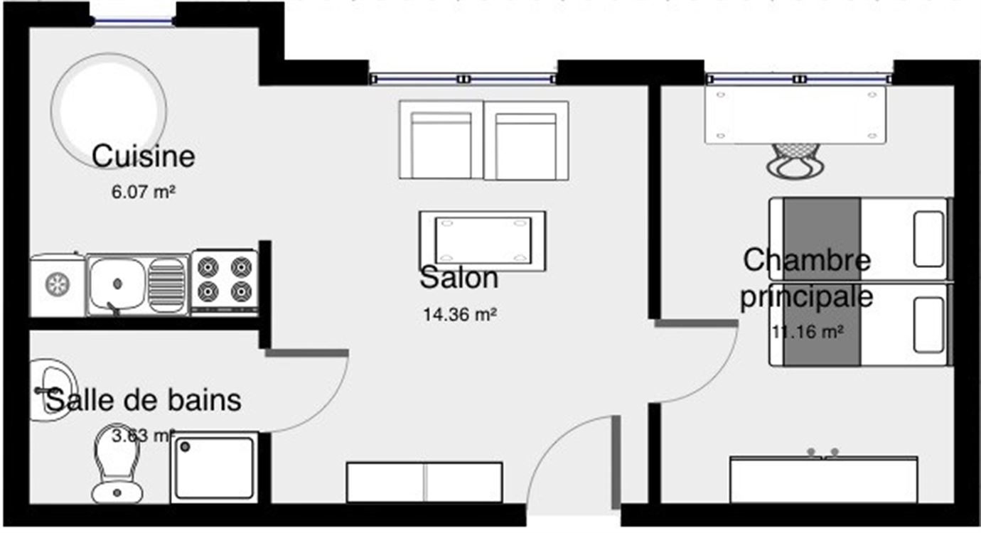 Appartement à LOUVAIN-LA-NEUVE (1 chambre)