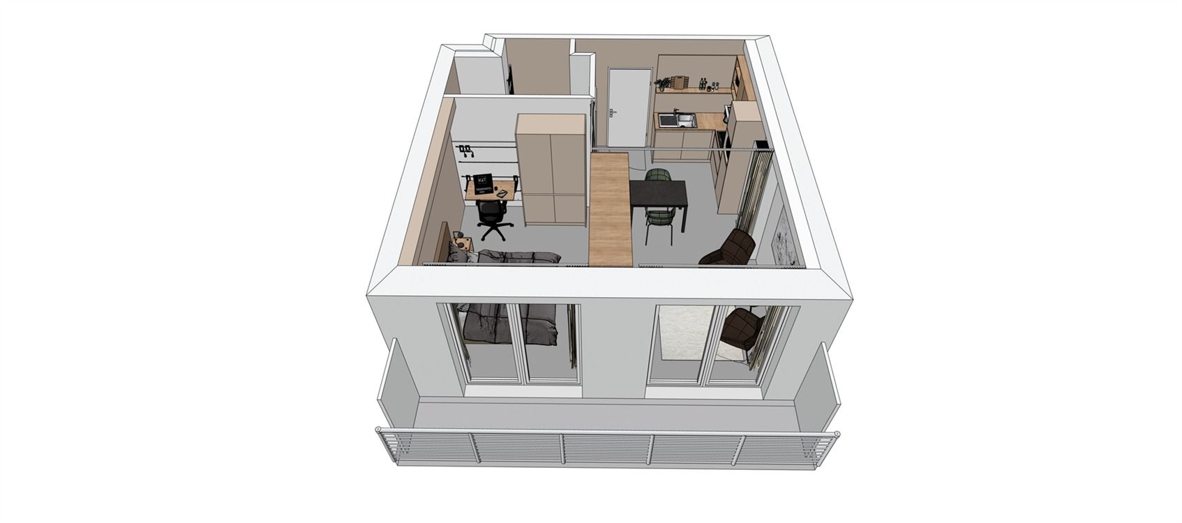 Mini-flat à BRUXELLES (1 chambre)