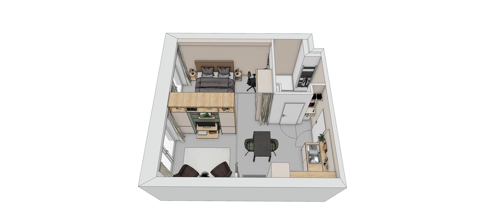 Mini-flat à BRUXELLES (1 chambre)