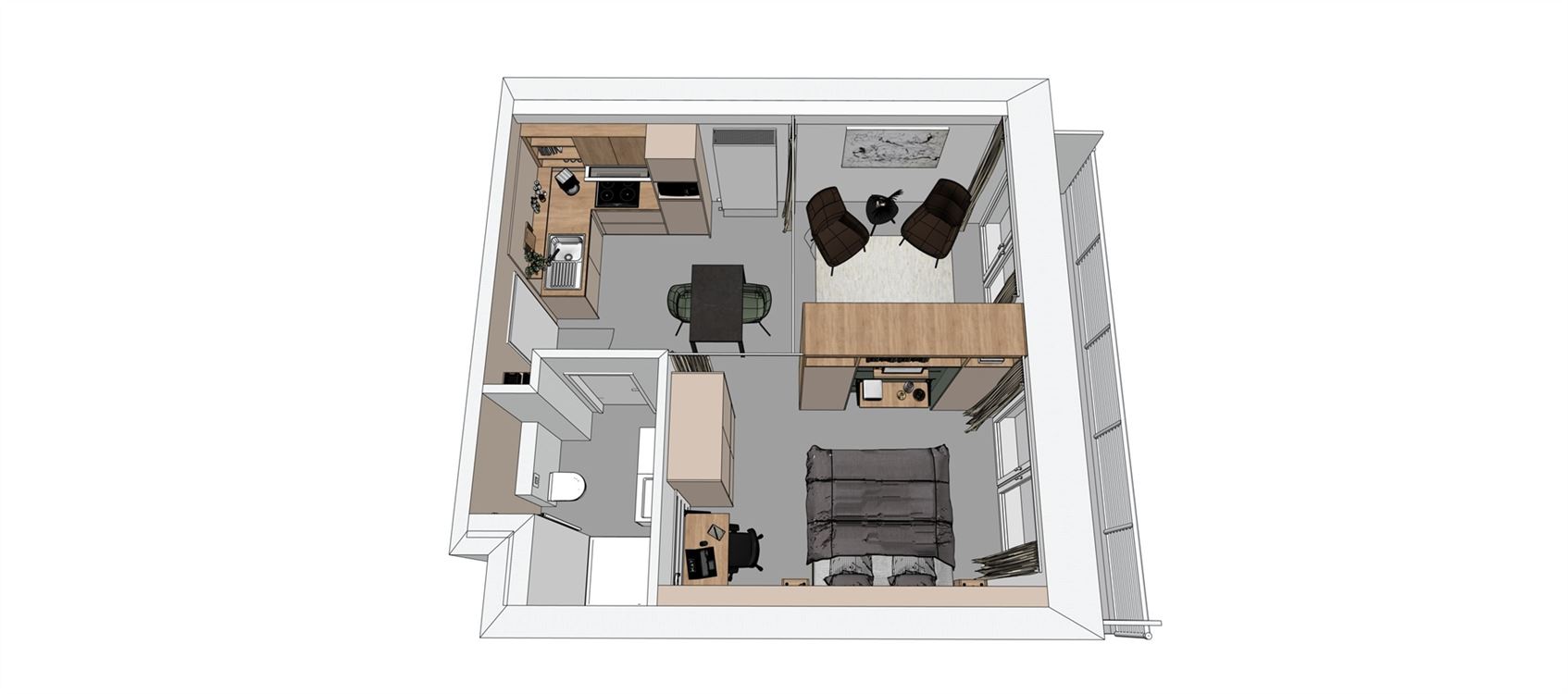 Mini-flat à BRUXELLES (1 chambre)