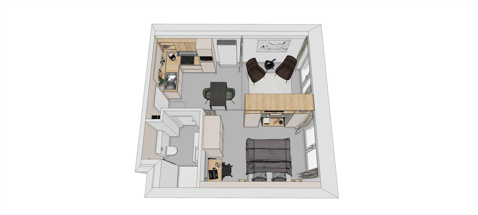 Mini-flat à BRUXELLES (1 chambre)