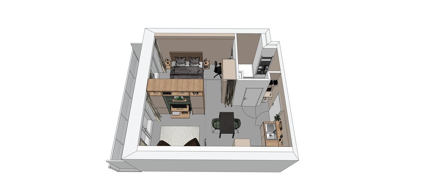 Mini-flat à BRUXELLES (1 chambre)