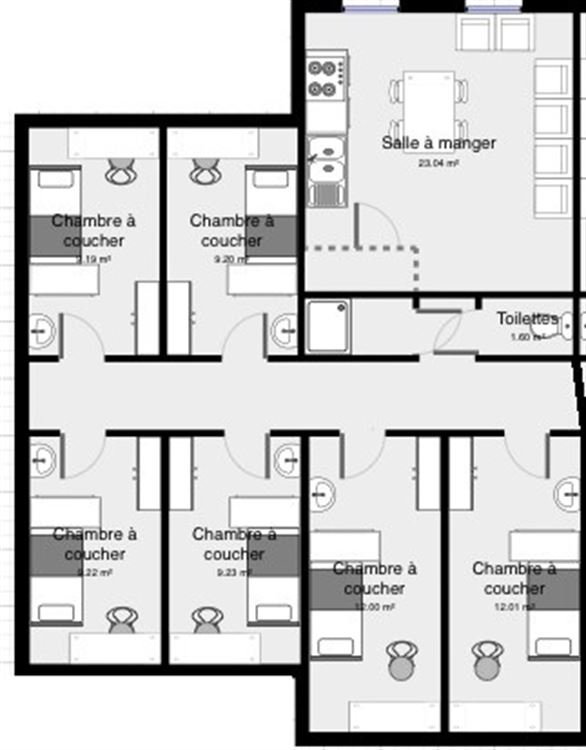 Chambre - kot à LOUVAIN-LA-NEUVE (1 chambre)