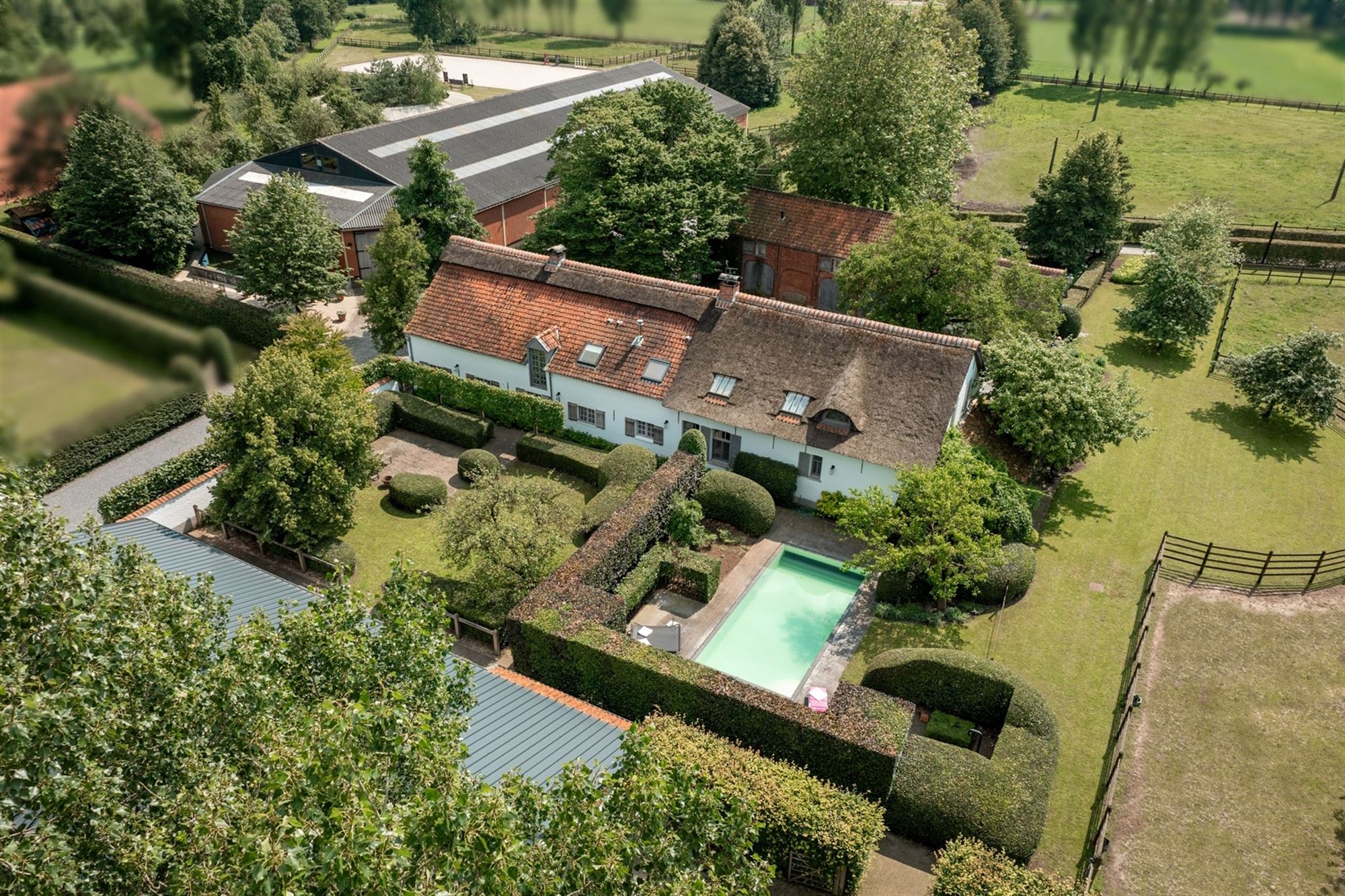 Exclusive equestrian property with luxury residential farmhouse