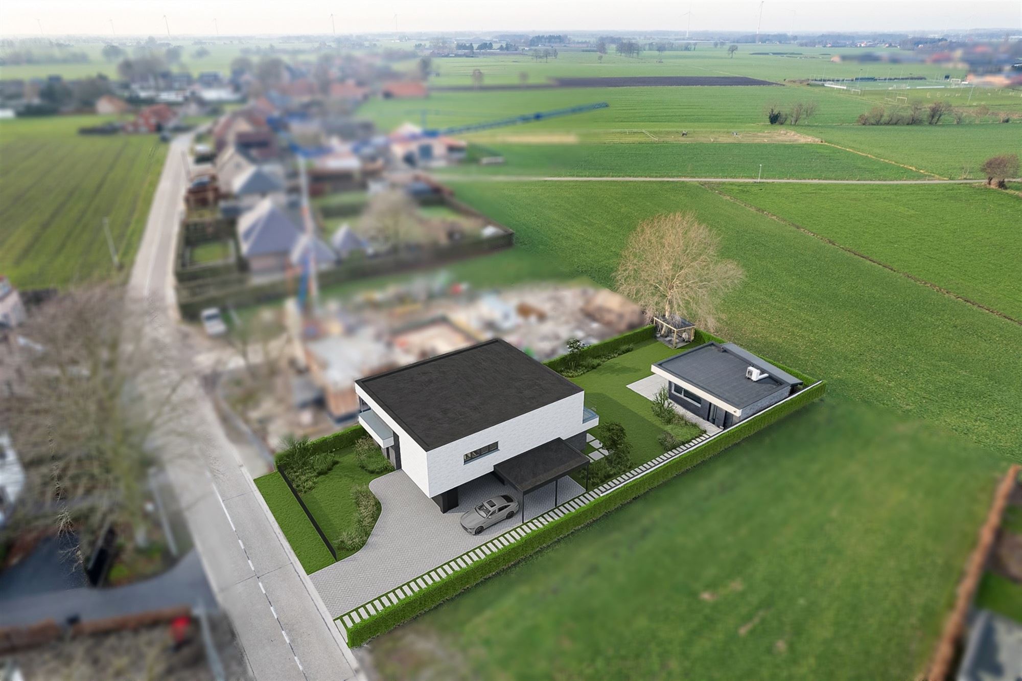 Perceel bouwgrond voor een nieuwbouwvilla en bijgebouw