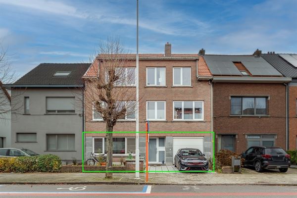 Te renoveren glvl appt met 3 slk, grote tuin en mogelijk garagebox