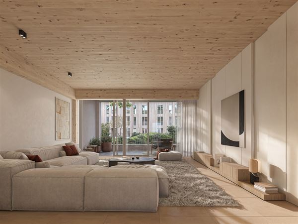 Gelijkvloers appartement met tuin en twee terrassen