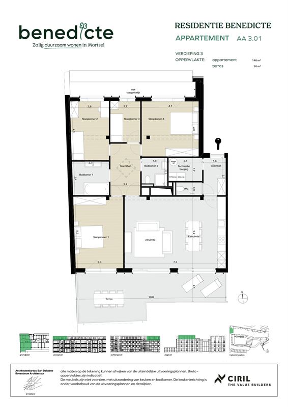 Penthouse met terras