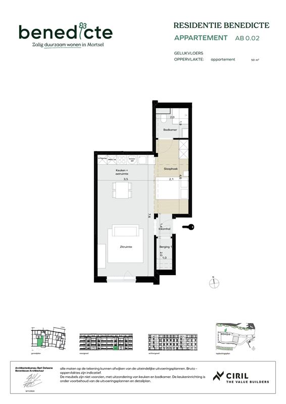 Gelijkvloerse studio