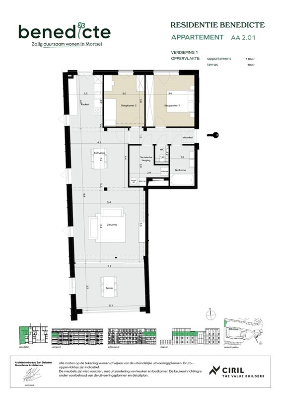 Appartement met terras