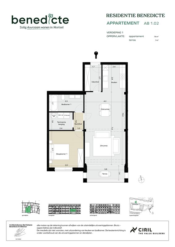 Appartement met terras