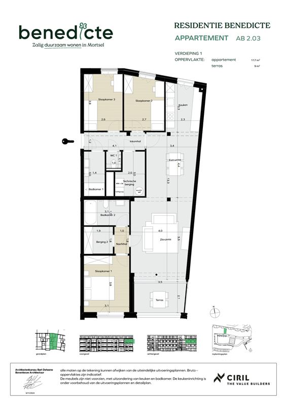Appartement met terras