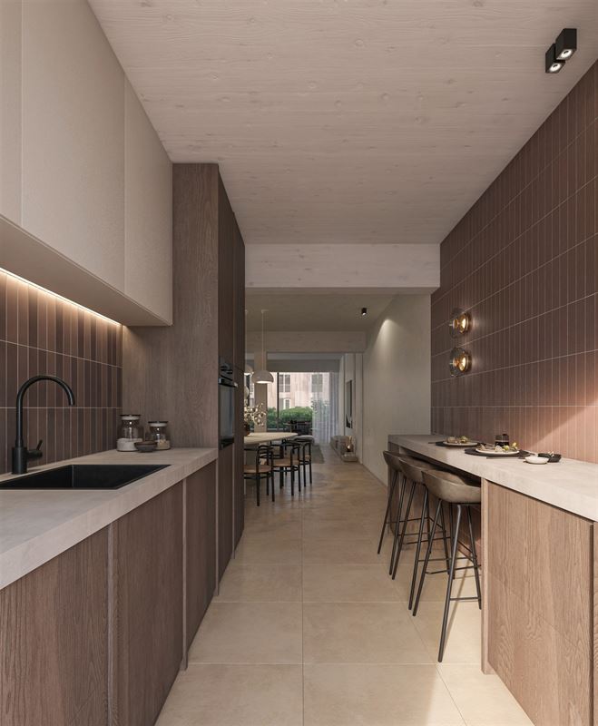 Gelijkvloers appartement met tuin en twee terrassen