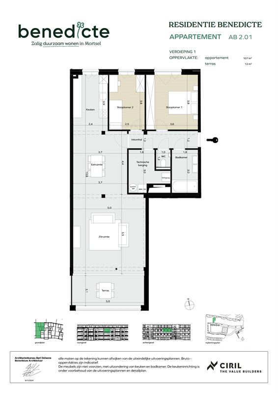 Appartement met terras