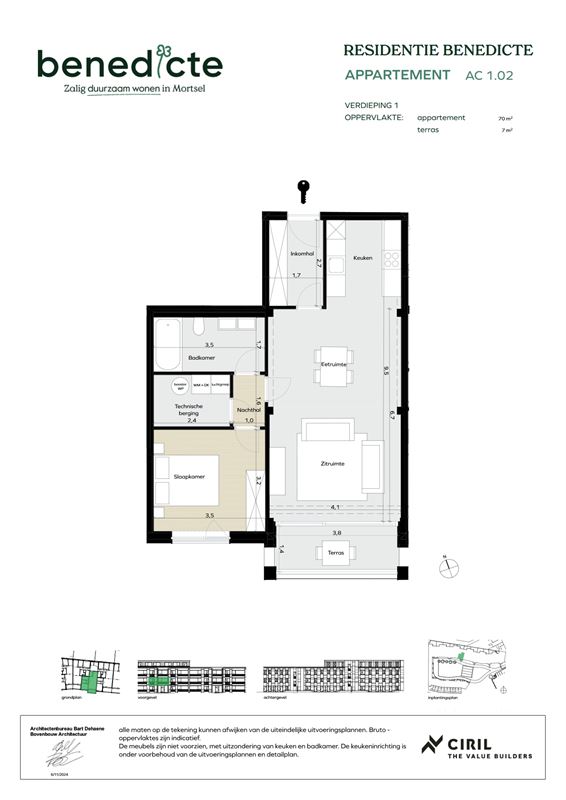 Appartement met terras