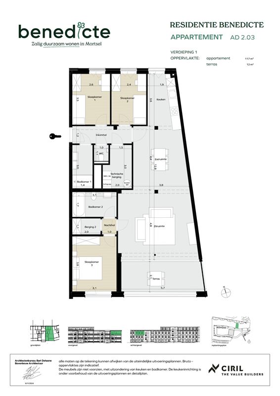 Appartement met terras