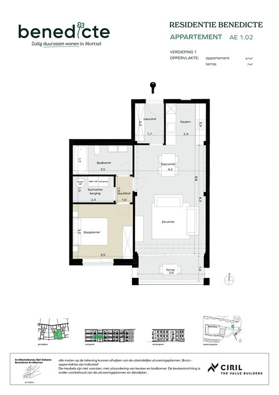 Appartement met terras