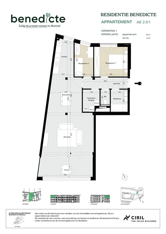 Appartement met terras