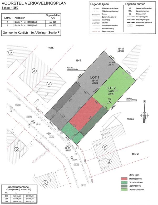 Ruime bouwgrond van 357 m² voor HOB in centrum Kontich
