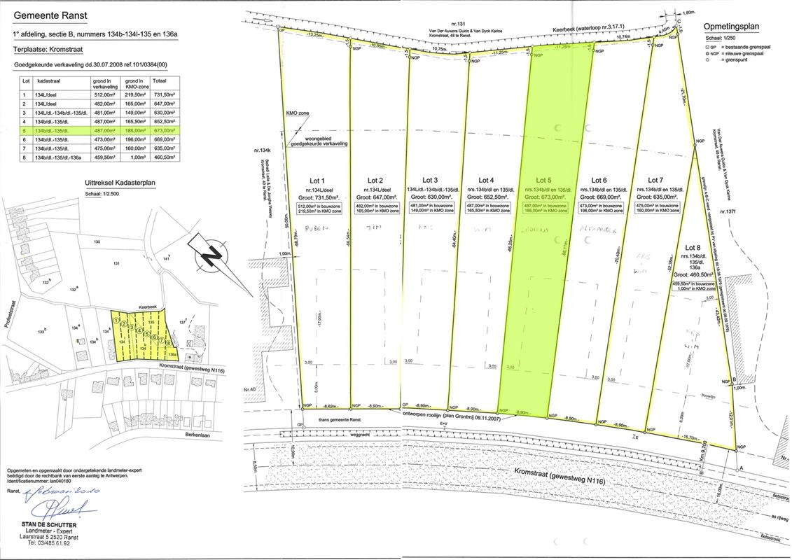 Perceel bouwgrond van 673 m² voor HOB te Ranst