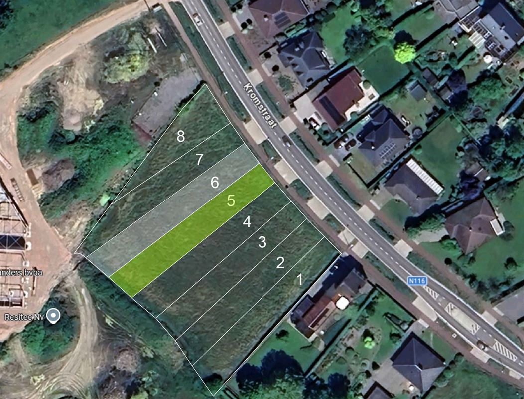 Perceel bouwgrond van 673 m² voor HOB te Ranst