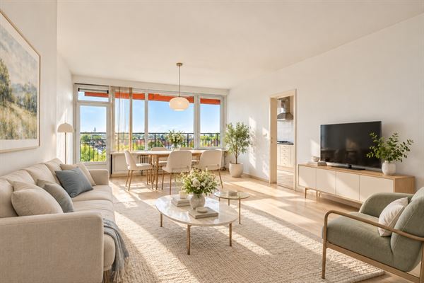 Appartement met 2 slaapkamers en terrassen aan De Bist