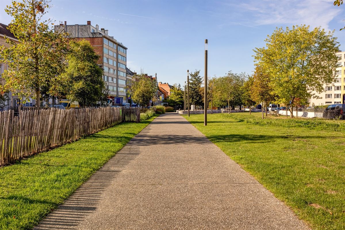 Studio met staanplaats en zicht op het park