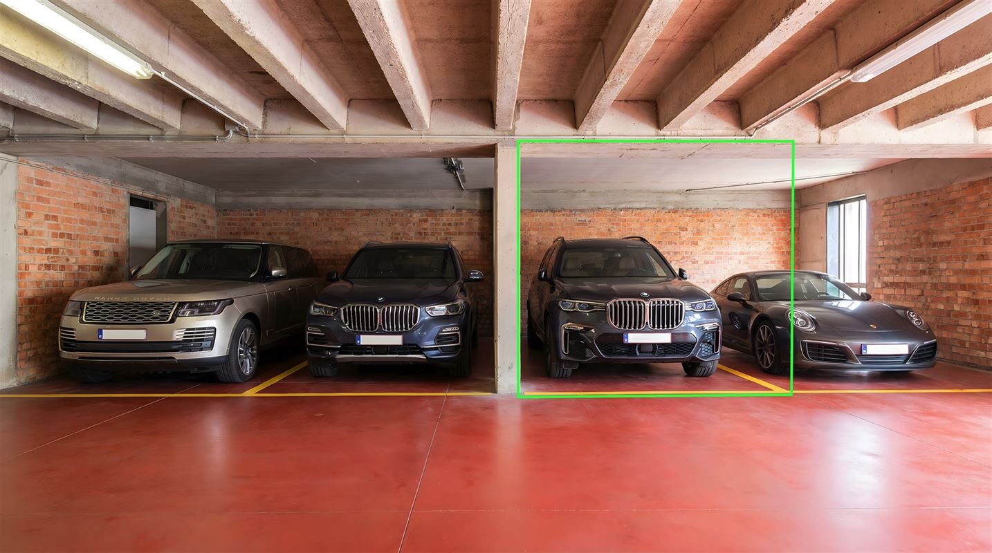 Covered car parking area.