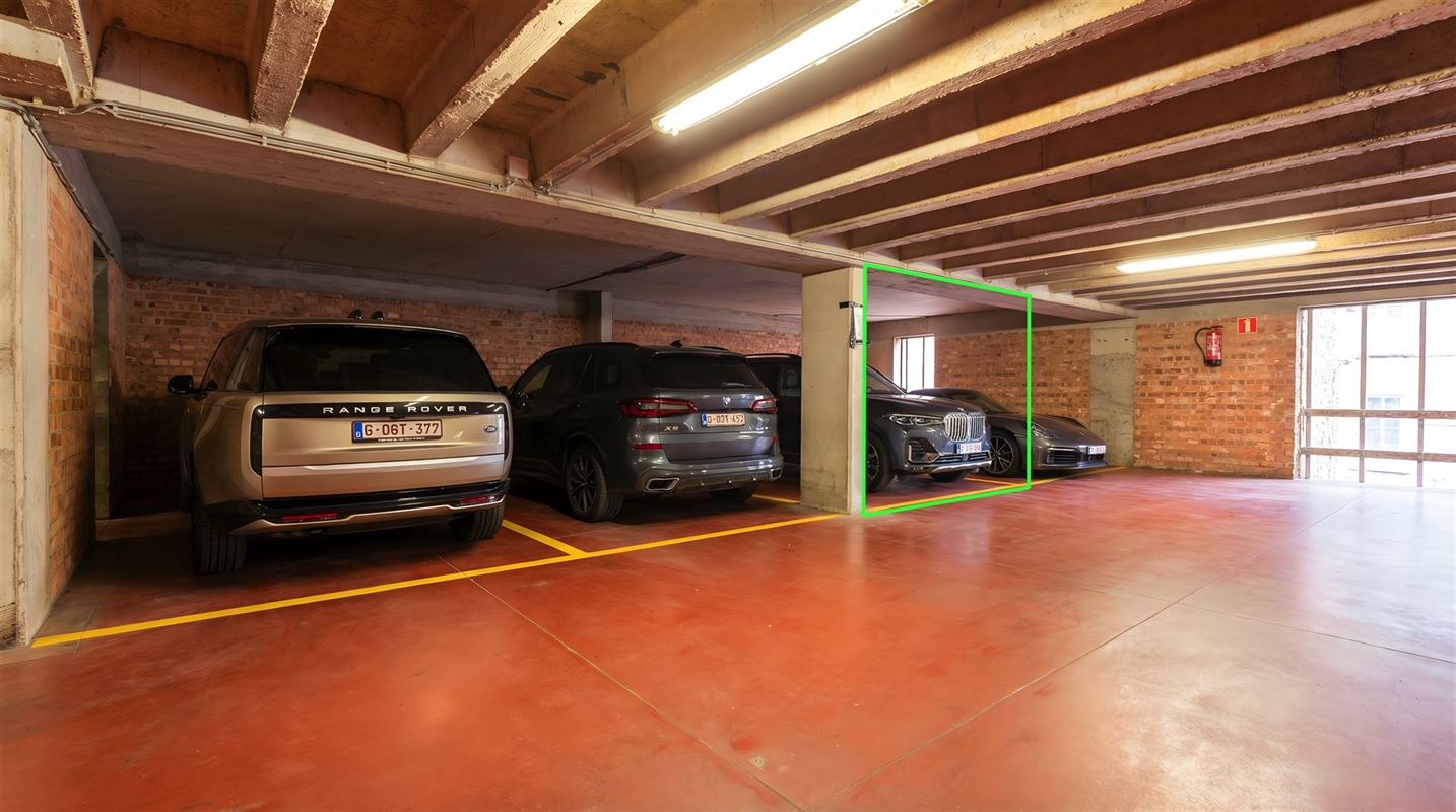 Covered car parking area.