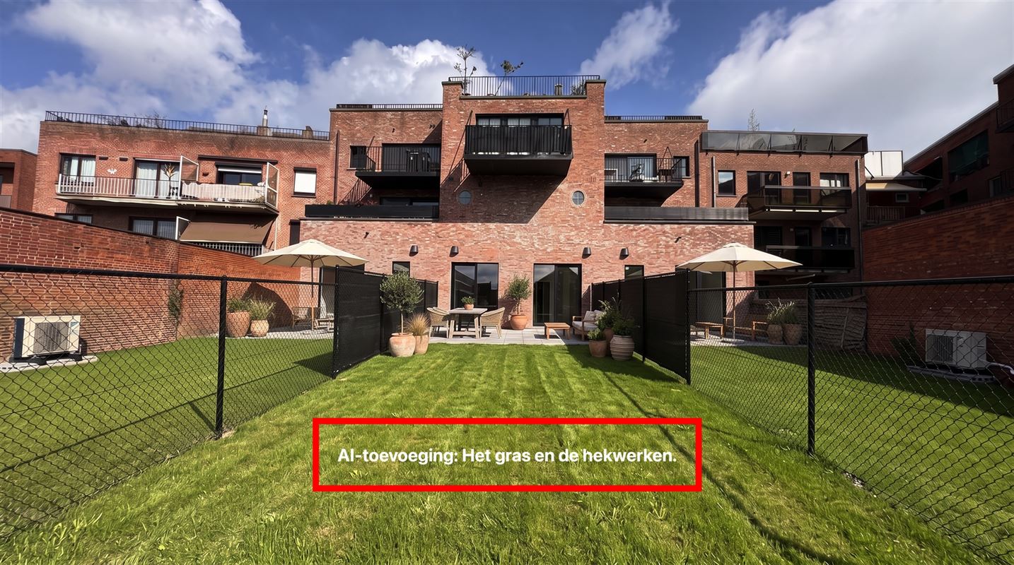 Nieuwbouwappartement met 1 slaapkamer en extra grote tuin.