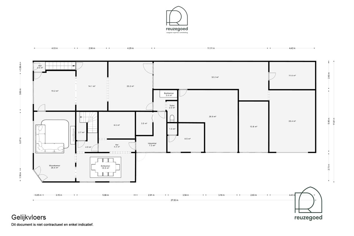 Te renoveren huis (tweewoonst)  met mogelijkheid tot 2 bouwgronden