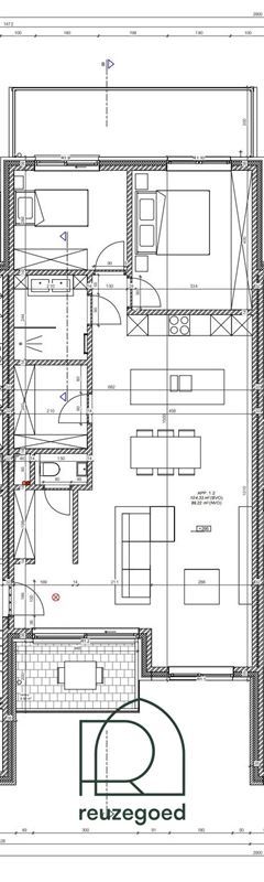 Prachtig appartement (104 m²) met twee slaapkamers op wandelafstand van Sint-Katelijne-Waver centrum