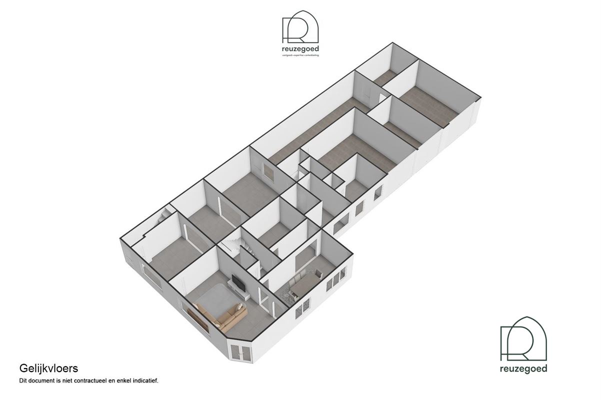 Te renoveren huis (382m²) met mogelijkheid tot 2 bouwgronden