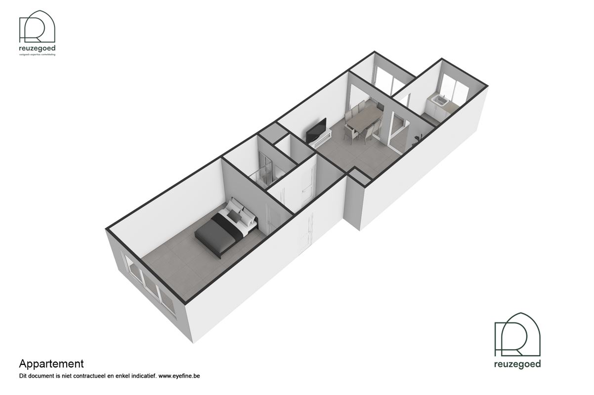 Instapklaar gelijkvloers appartement met 1 slaapkamer en tuin op toplocatie in Mechelen