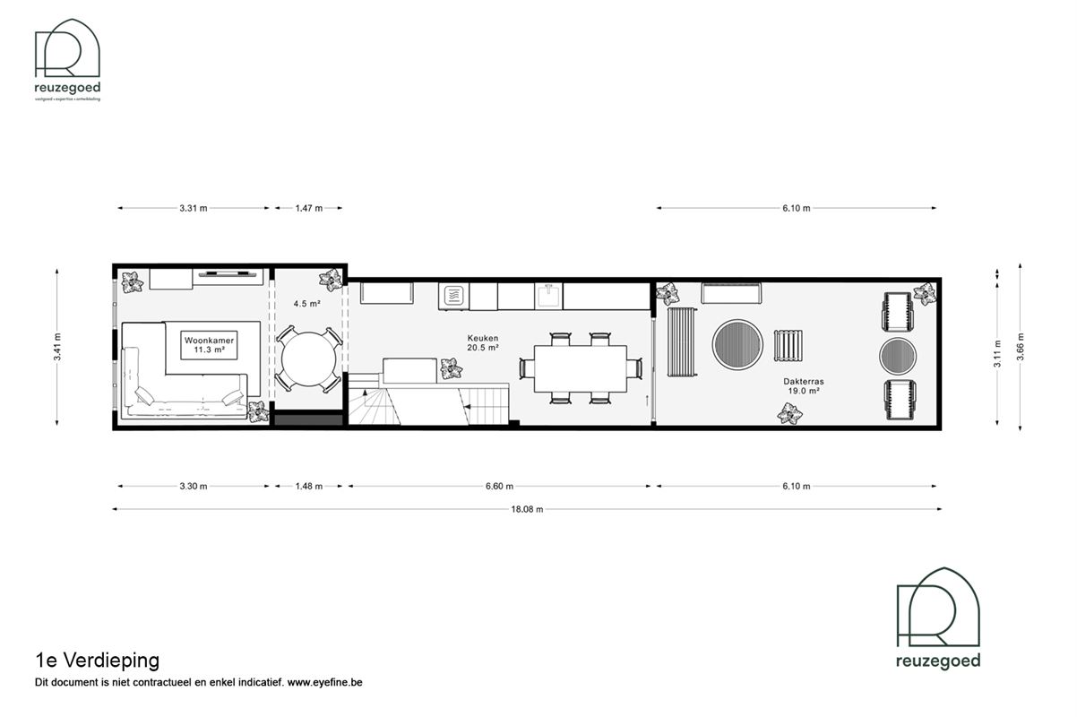 Instapklare stadswoning met garage en 3 slaapkamers op een toplocatie in Mechelen