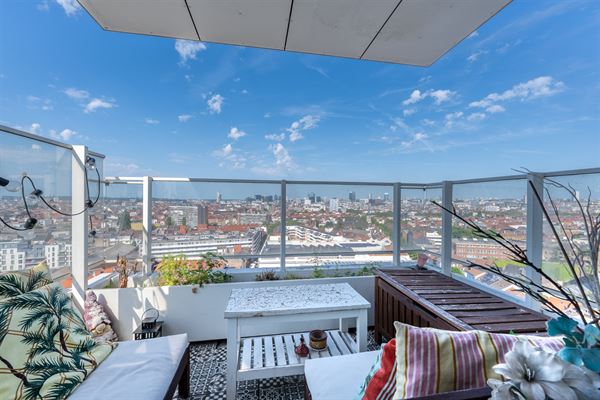Furnished apartment with panoramic view over Brussels