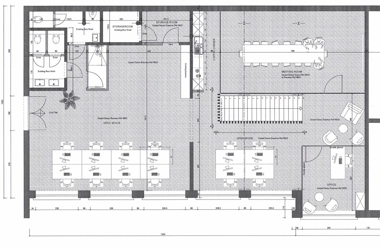 Spacious offices 420m² with quiet and central location in Ghent