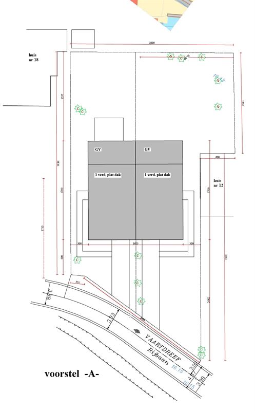 2 bouwgronden half open bebouwing of 1 villagrond