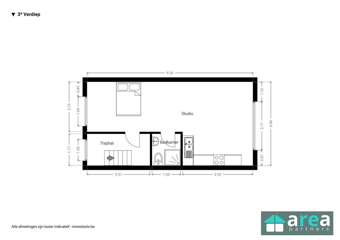 IN OPTIE! - Op te frissen studio op toplocatie!