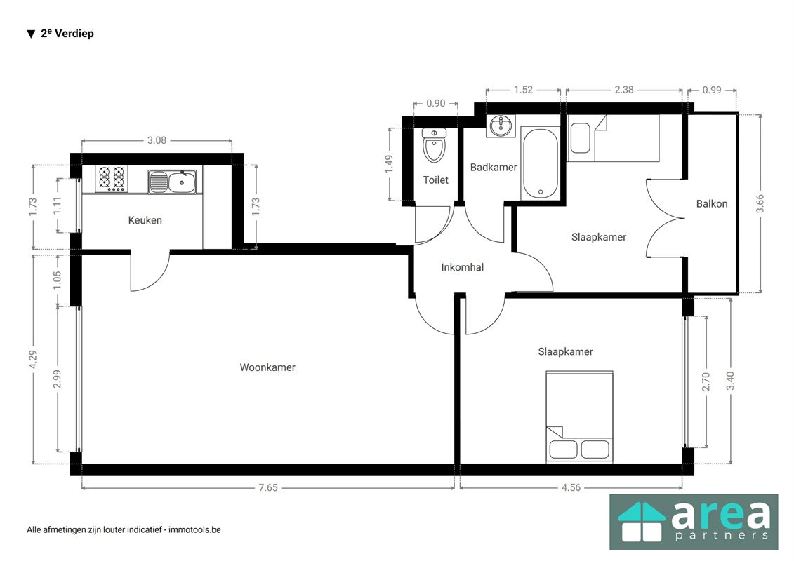 IN OPTIE! - Gezellig 2 slaapkamer appartement in rustige buurt!
