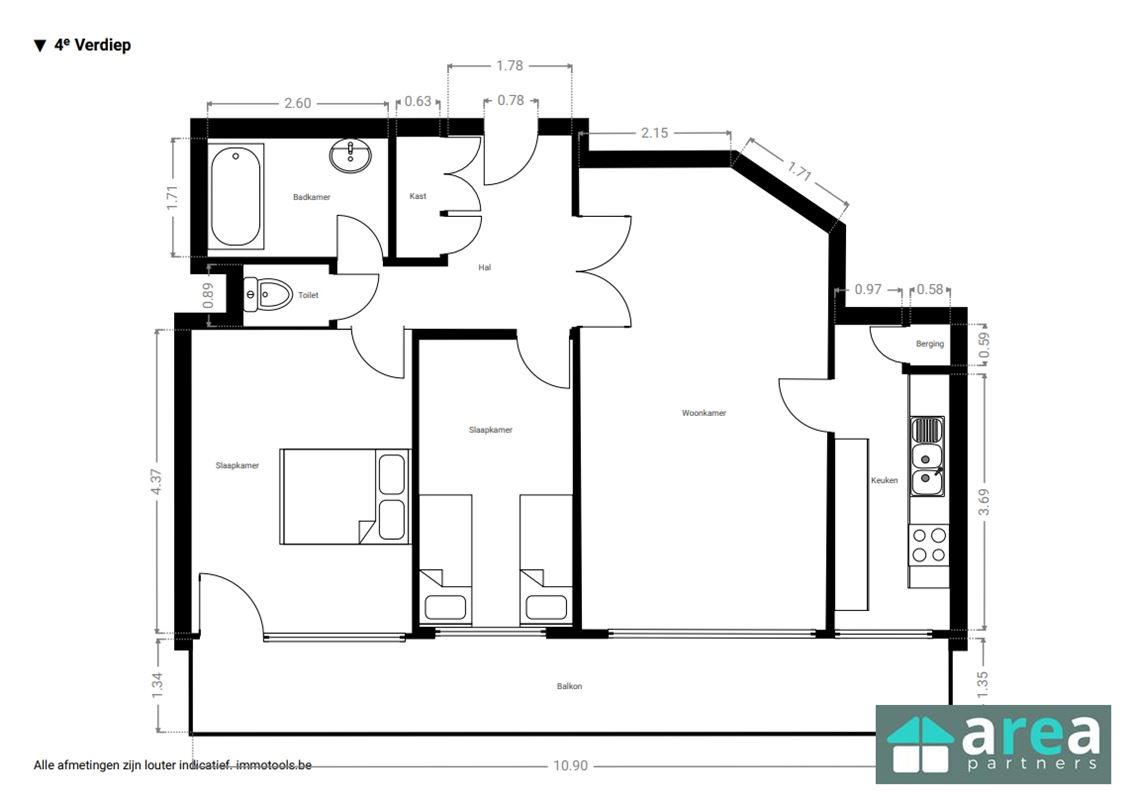2 slpk appartement over het Rivierenhof!