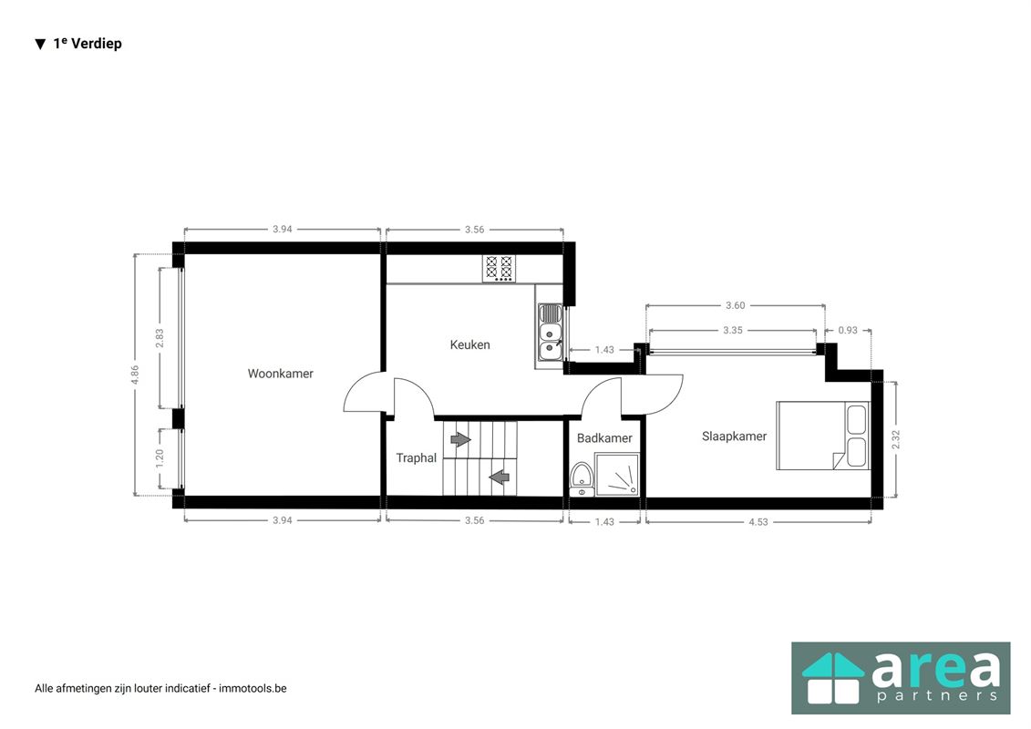 Opbrengsteigendom bestaande uit handelszaak + 3 appartementen