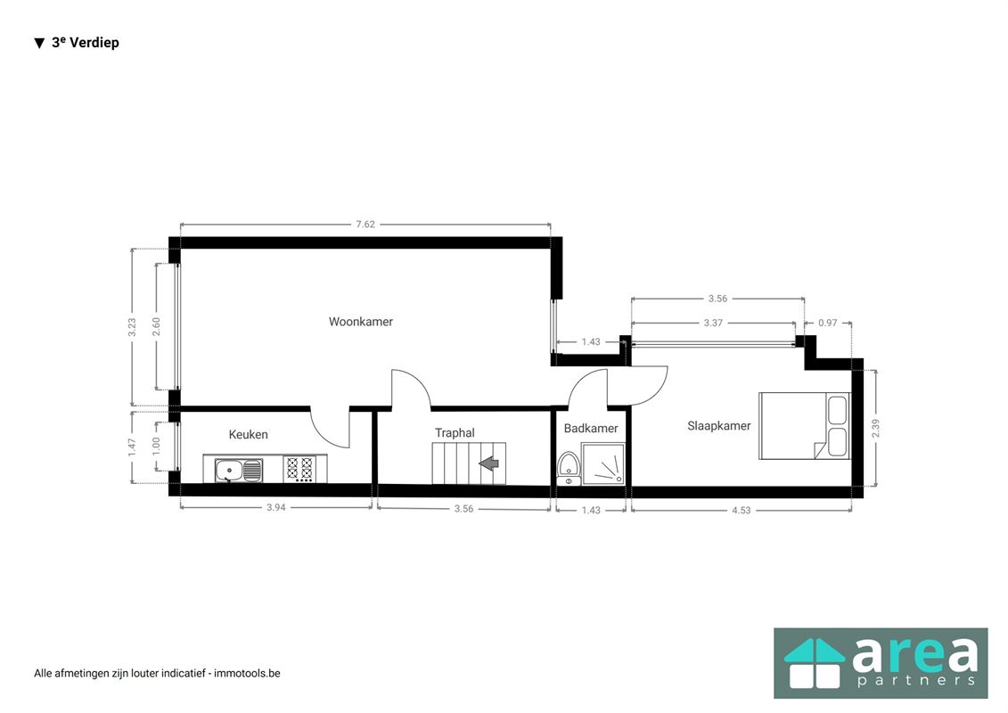 Opbrengsteigendom bestaande uit handelszaak + 3 appartementen