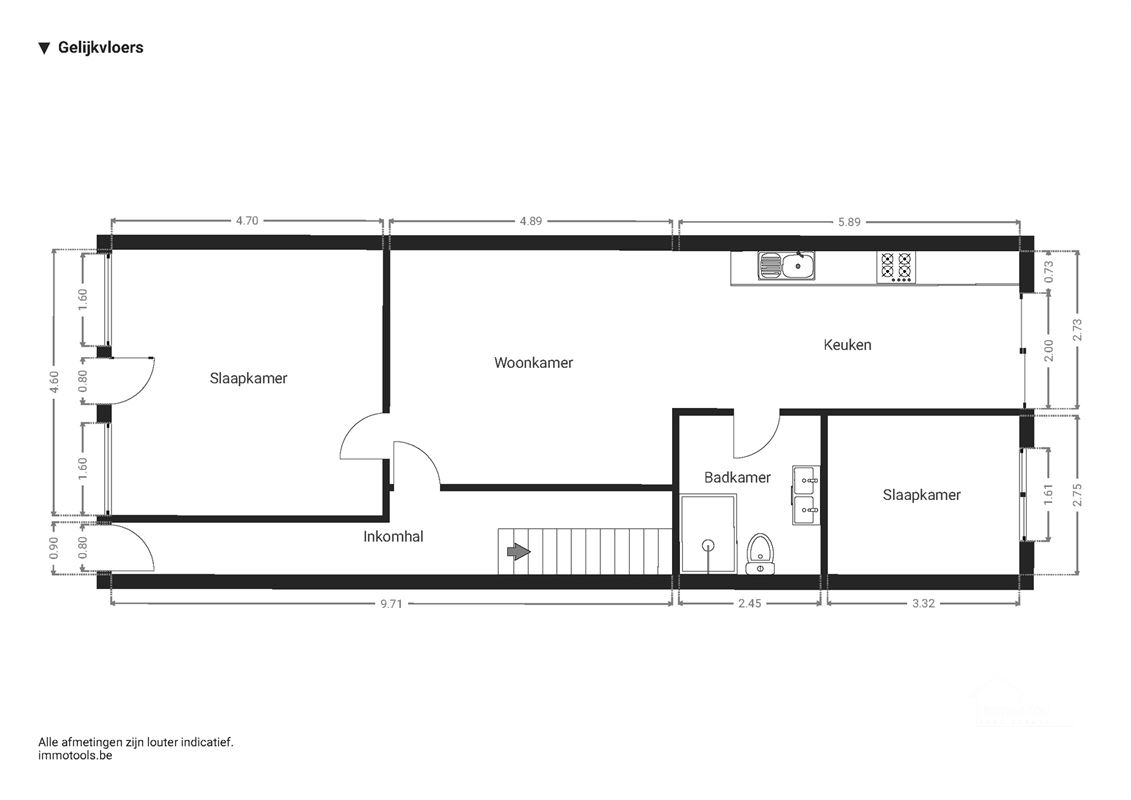 Handelshuis met 4 woonentiteiten en tuin