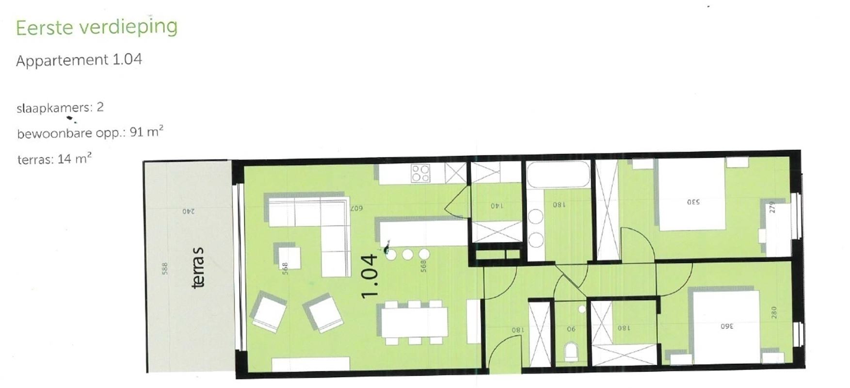 Instapklaar en energiezuinig appartement (EPC A)