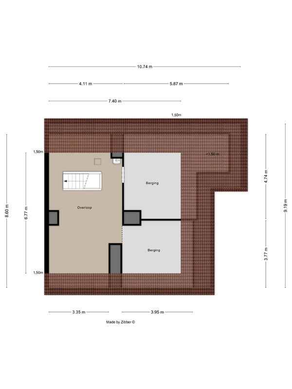 Koppelvilla architect "BOLS" op 553 m² met centrale ligging