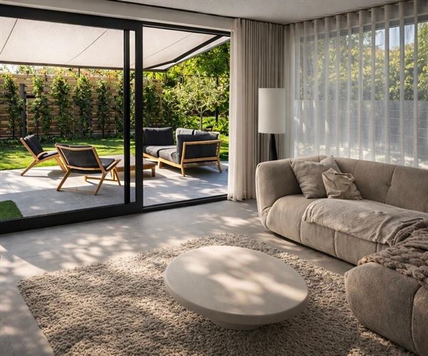 Luxueus gelijkvloers appartement met tuin, garage en oprit