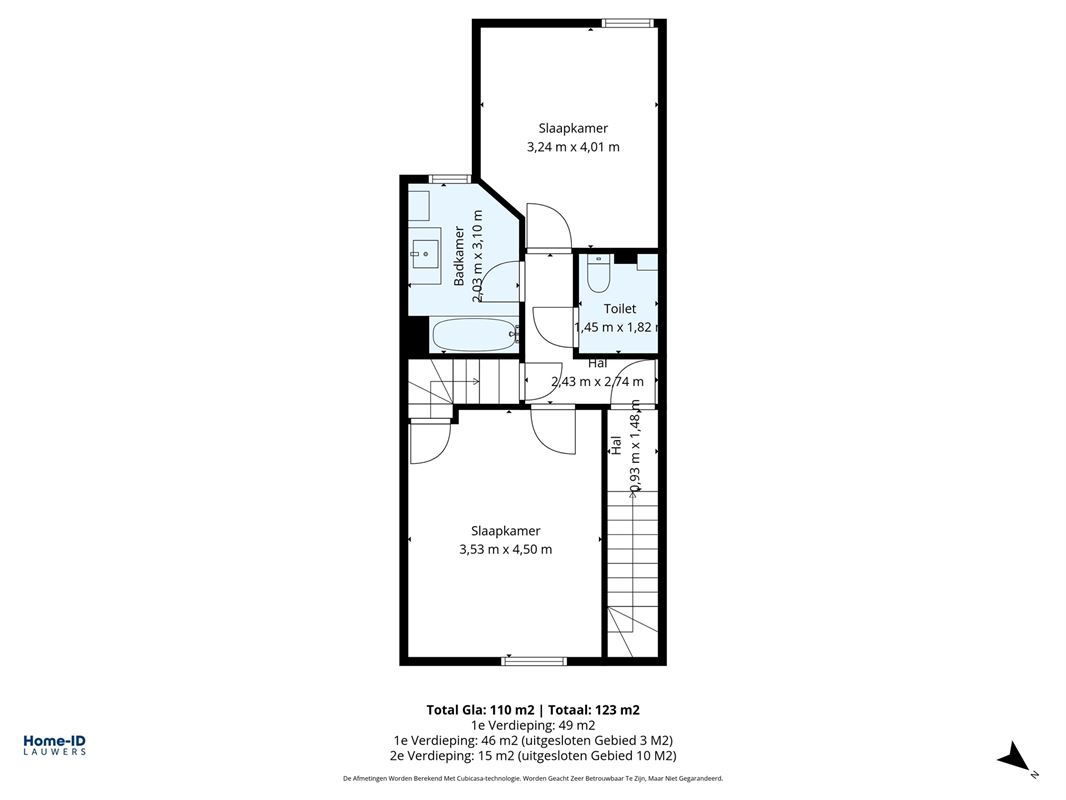 Fris triplex appartement met groot dakterras en garage