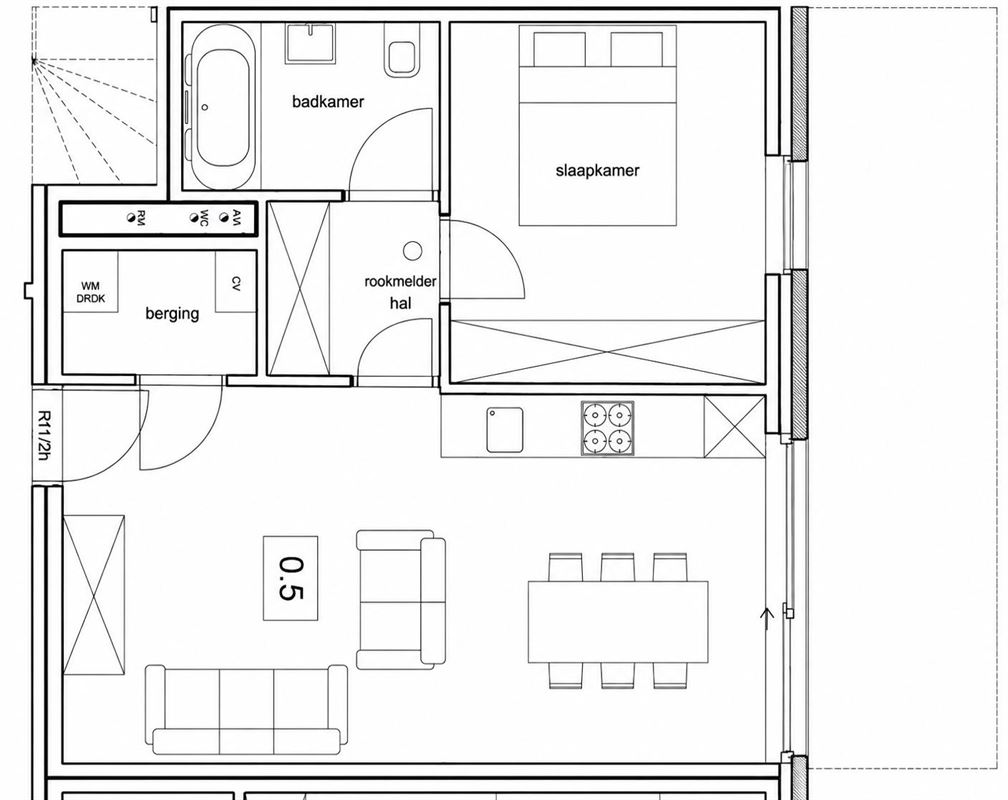 Hoogwaardig afgewerkt gelijkvloers appartement met terras