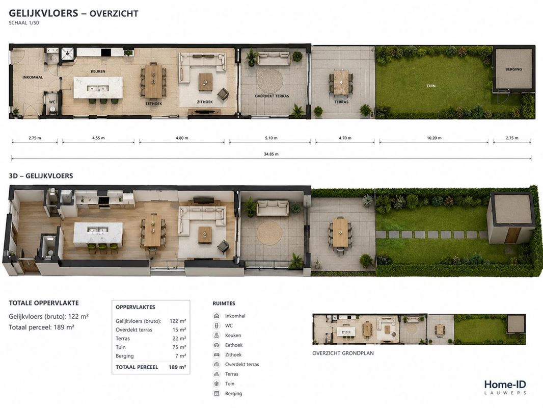 Ruime stadswoning, 2 á 3 slaapkamers, EPC-B en zonnepanelen